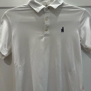 johnnie-O Boy White Performance Golf Polo Size 8